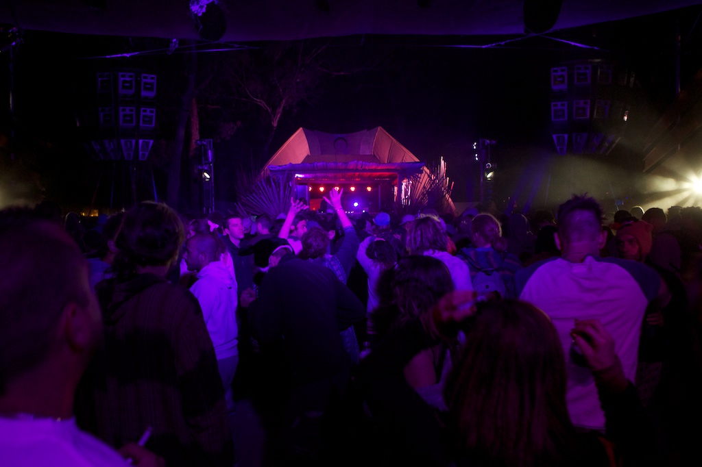 AudioUnit live — Rainbow Serpent Festival crowd shot